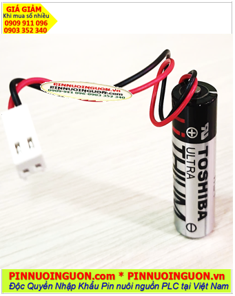 Toshiba ER6V (Zắc 2510), Pin nuôi nguồn PLC Toshiba ER6V lithium 3.6v AA 2000mAh, Xuất xứ NHẬT